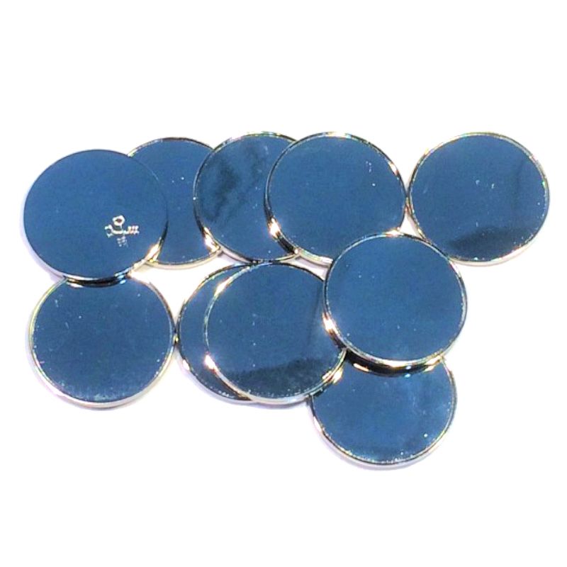 Metal Token 25mm Recess with Clear Dome